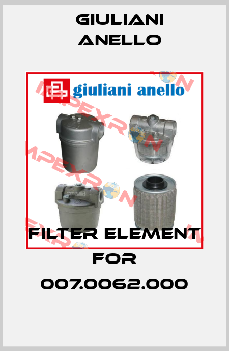 filter element for 007.0062.000 Giuliani Anello