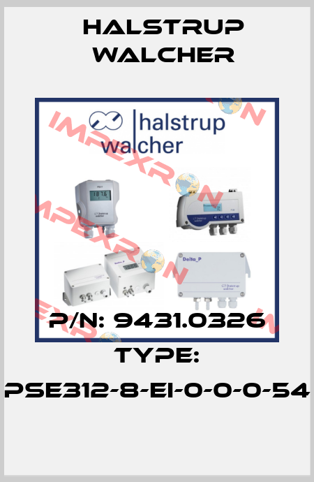 P/N: 9431.0326 Type: PSE312-8-EI-0-0-0-54 Halstrup Walcher