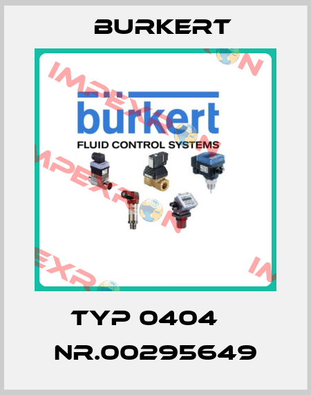 Typ 0404    Nr.00295649 Burkert
