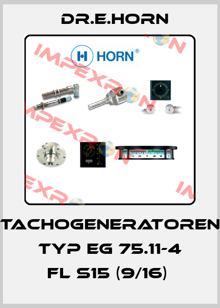 TACHOGENERATOREN TYP EG 75.11-4 FL S15 (9/16)  Dr.E.Horn