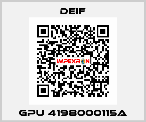 GPU 4198000115A Deif