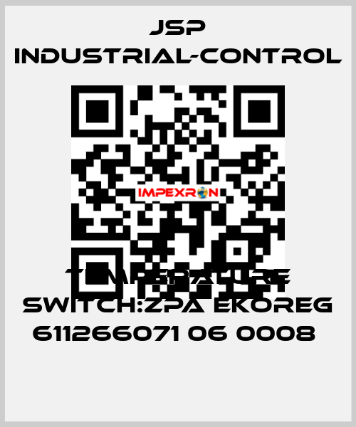 TEMPERATURE SWITCH:ZPA EKOREG 611266071 06 0008  JSP Industrial-Control