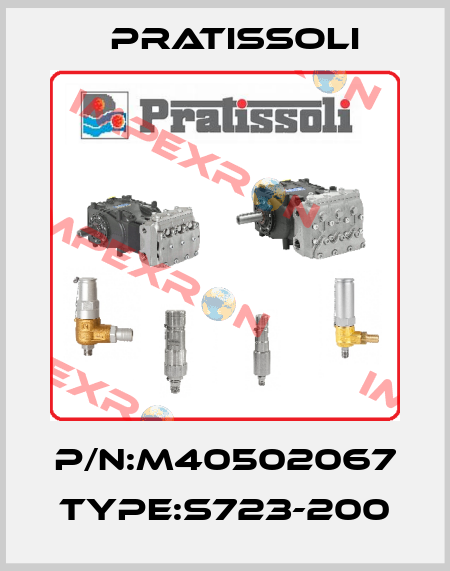 P/N:M40502067 Type:S723-200 Pratissoli