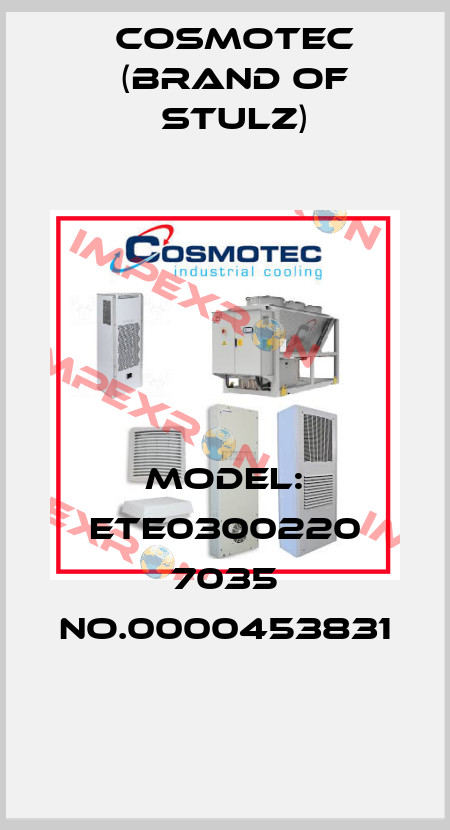 Model: ETE0300220 7035 No.0000453831 Cosmotec (brand of Stulz)