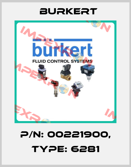 p/n: 00221900, Type: 6281 Burkert
