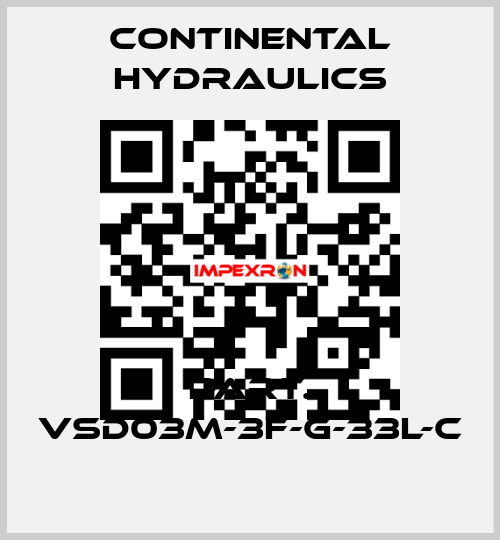 Part. VSD03M-3F-G-33L-C Continental Hydraulics