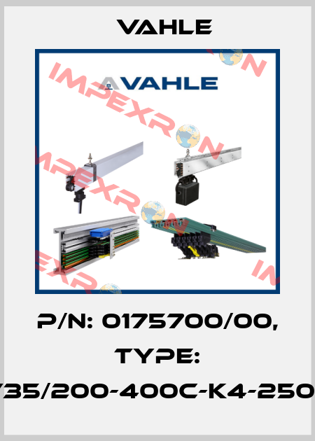 P/n: 0175700/00, Type: DT-UDV35/200-400C-K4-2500PH-TC Vahle