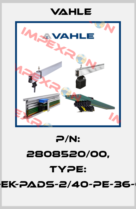 P/n: 2808520/00, Type: SK-EK-PADS-2/40-PE-36-6,3 Vahle