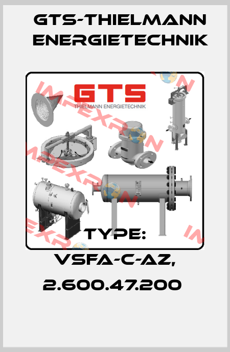 TYPE: VSFA-C-AZ, 2.600.47.200  GTS-Thielmann Energietechnik