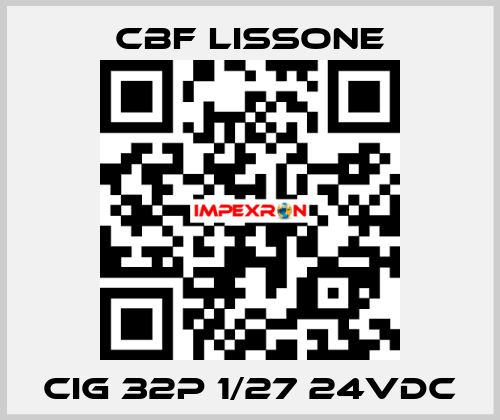 CIG 32P 1/27 24VDC CBF LISSONE