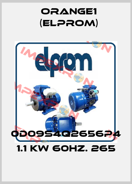 0D09S4Q2656P4 1.1 Kw 60Hz. 265 ORANGE1 (Elprom)
