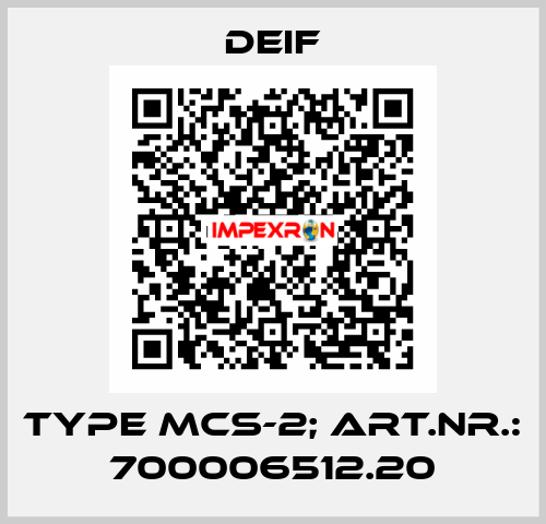 Type MCS-2; Art.nr.: 700006512.20 Deif