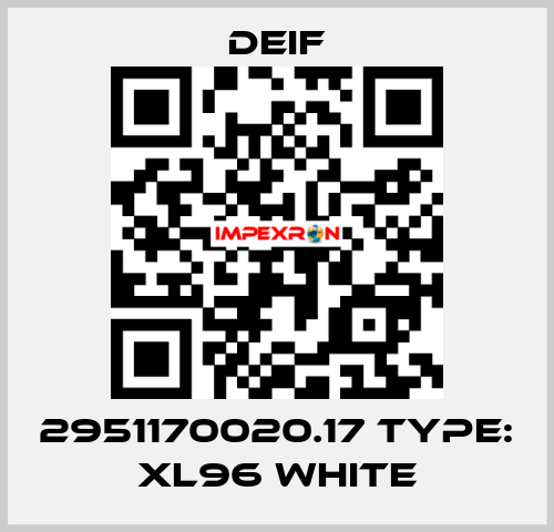 2951170020.17 Type: XL96 white Deif