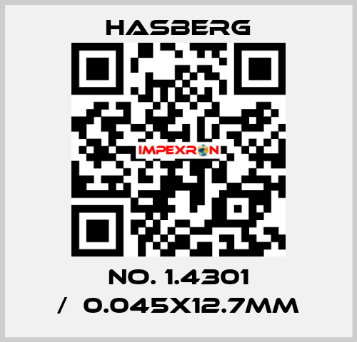 No. 1.4301 /	0.045x12.7mm Hasberg