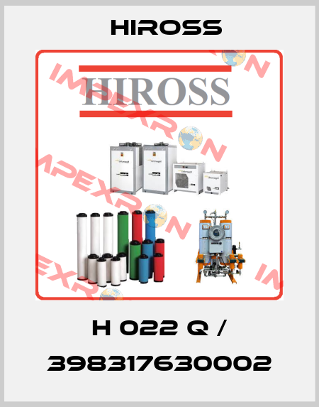 H 022 Q / 398317630002 Hiross