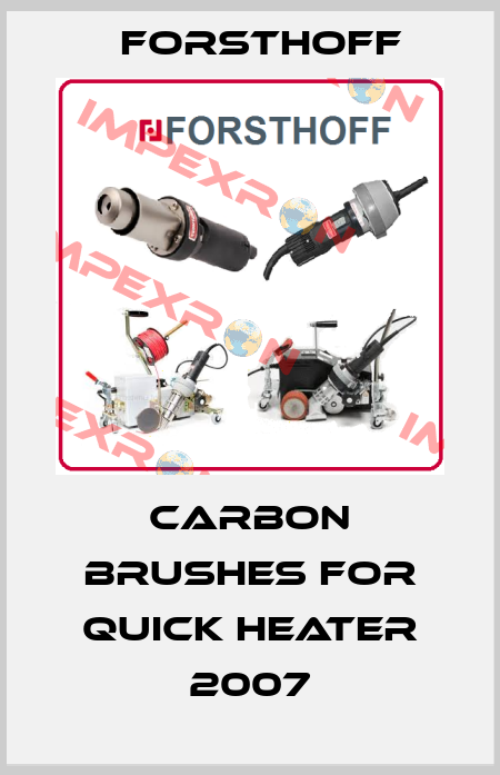 Carbon brushes for Quick heater 2007 Forsthoff