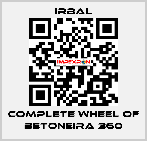 complete wheel of BETONEIRA 360 irbal