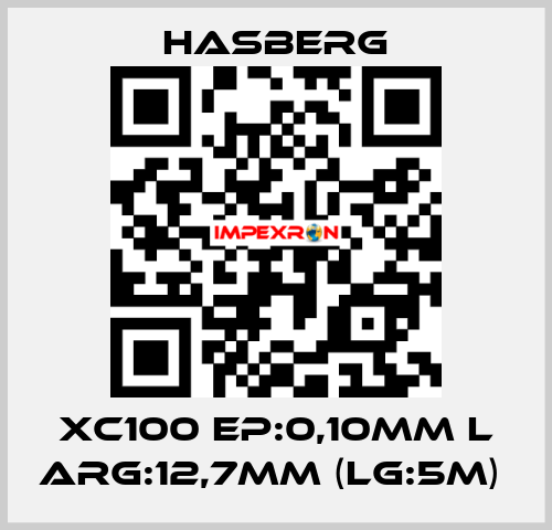 XC100 EP:0,10MM L ARG:12,7MM (LG:5M)  Hasberg