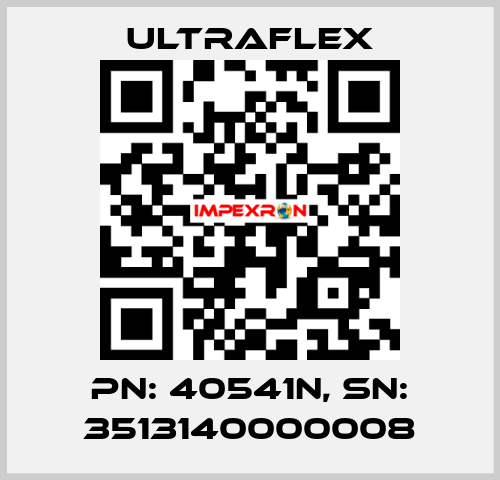 pn: 40541N, sn: 3513140000008 Ultraflex