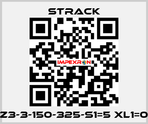 Z3-3-150-325-S1=5 XL1=0 Strack