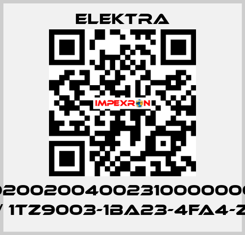 02002004002310000000 / 1TZ9003-1BA23-4FA4-Z ELEKTRA