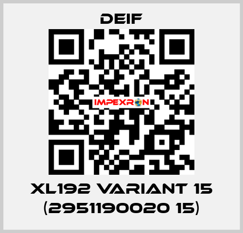 XL192 Variant 15 (2951190020 15) Deif