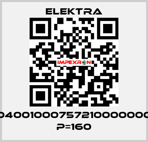 04001000757210000000 P=160 ELEKTRA