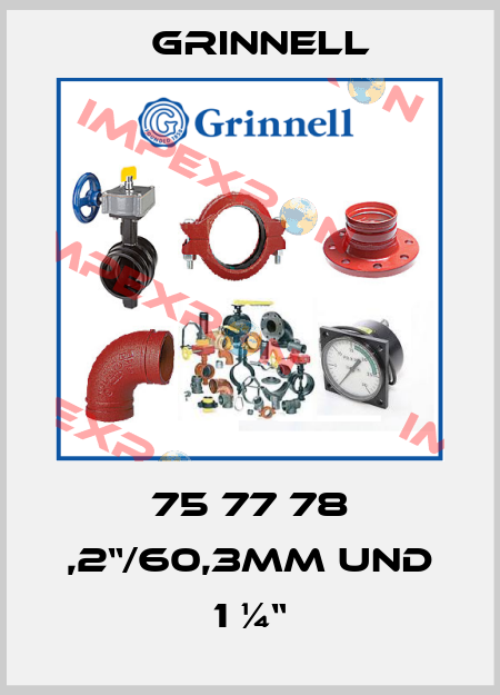 75 77 78 ,2“/60,3mm und 1 ¼“ Grinnell