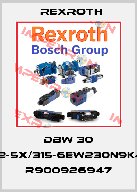 DBW 30 B2-5X/315-6EW230N9K4/ R900926947 Rexroth