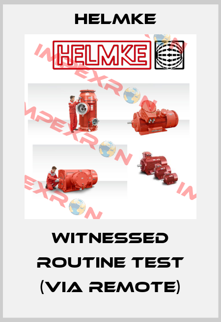 Witnessed routine test (via remote) Helmke