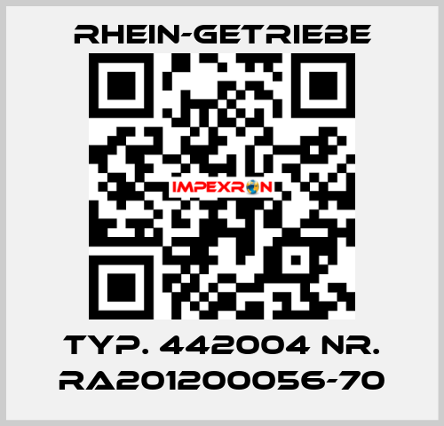 Typ. 442004 Nr. RA201200056-70 Rhein-Getriebe