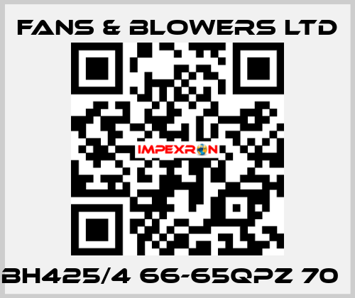BH425/4 66-65QPZ 70㎏ Fans & Blowers Ltd