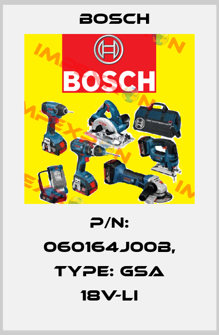 P/N: 060164J00B, Type: GSA 18V-LI Bosch
