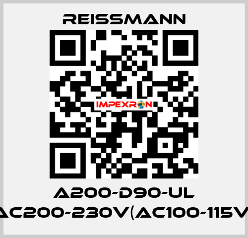 A200-D90-UL AC200-230V(AC100-115V) Reissmann