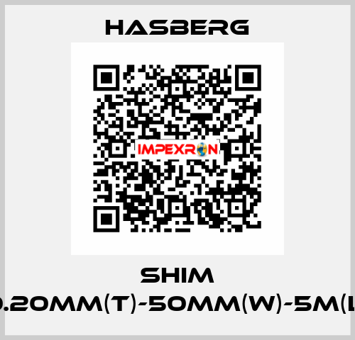 SHIM 0.20MM(T)-50MM(W)-5M(L) Hasberg