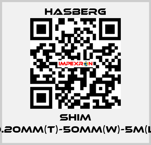 SHIM 0.20MM(T)-50MM(W)-5M(L) Hasberg