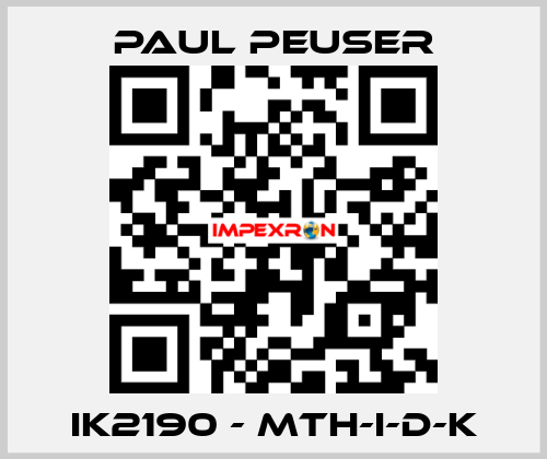 IK2190 - MTH-I-D-K PAUL PEUSER