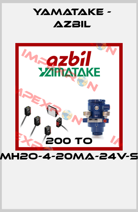 200 TO 200MMH2O-4-20MA-24V-SS316L  Yamatake - Azbil