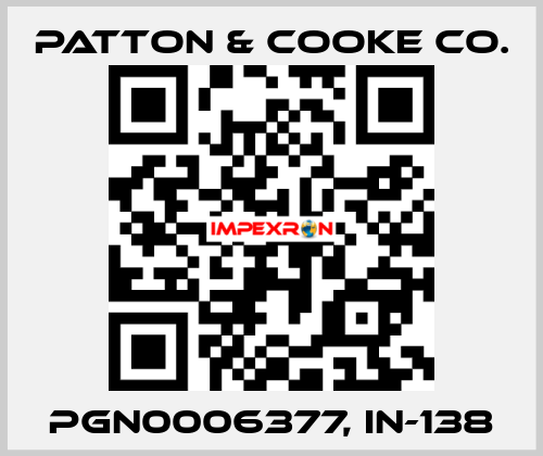 PGN0006377, IN-138 Patton & Cooke Co.