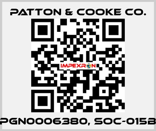 PGN0006380, SOC-015B Patton & Cooke Co.