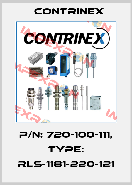 p/n: 720-100-111, Type: RLS-1181-220-121 Contrinex