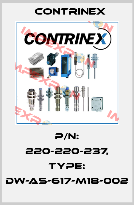 p/n: 220-220-237, Type: DW-AS-617-M18-002 Contrinex