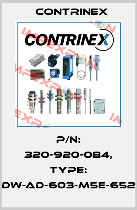 p/n: 320-920-084, Type: DW-AD-603-M5E-652 Contrinex