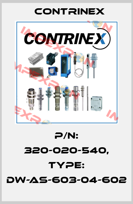 p/n: 320-020-540, Type: DW-AS-603-04-602 Contrinex