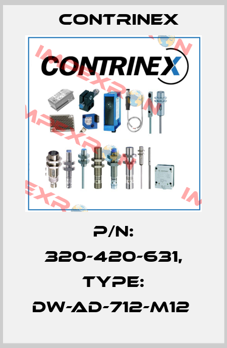 P/N: 320-420-631, Type: DW-AD-712-M12  Contrinex