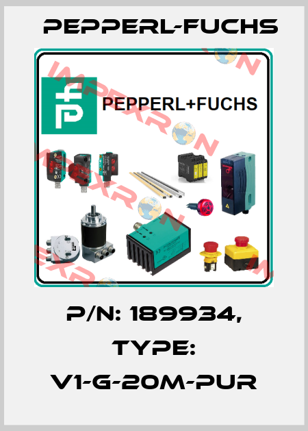 p/n: 189934, Type: V1-G-20M-PUR Pepperl-Fuchs
