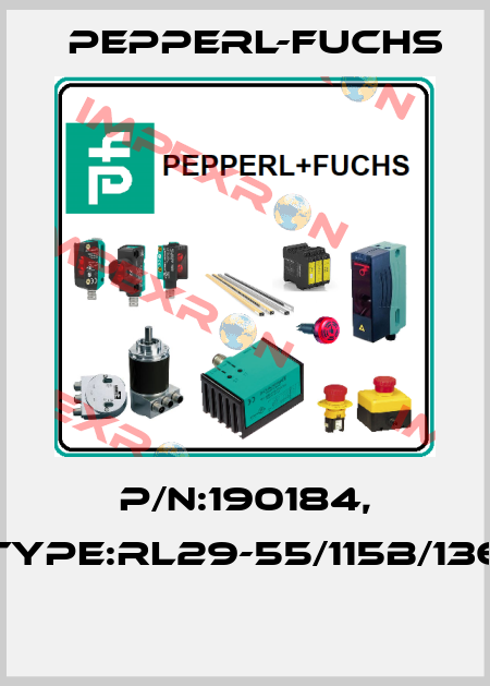 P/N:190184, Type:RL29-55/115b/136  Pepperl-Fuchs