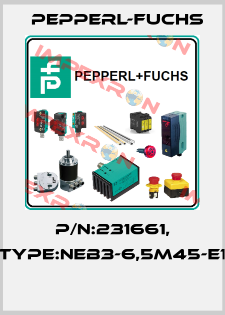P/N:231661, Type:NEB3-6,5M45-E1  Pepperl-Fuchs