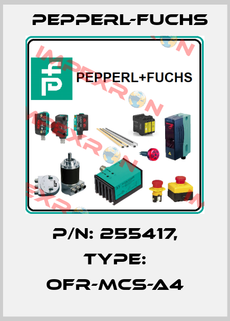 p/n: 255417, Type: OFR-MCS-A4 Pepperl-Fuchs