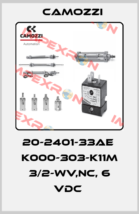 20-2401-33AE  K000-303-K11M 3/2-WV,NC, 6 VDC  Camozzi